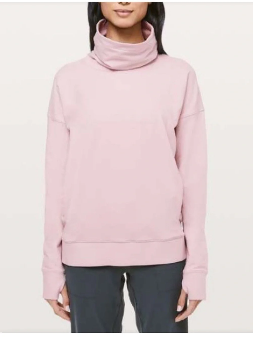 lululemon athletica Go Gorward Mauve Cowl Neck Sweatshirt